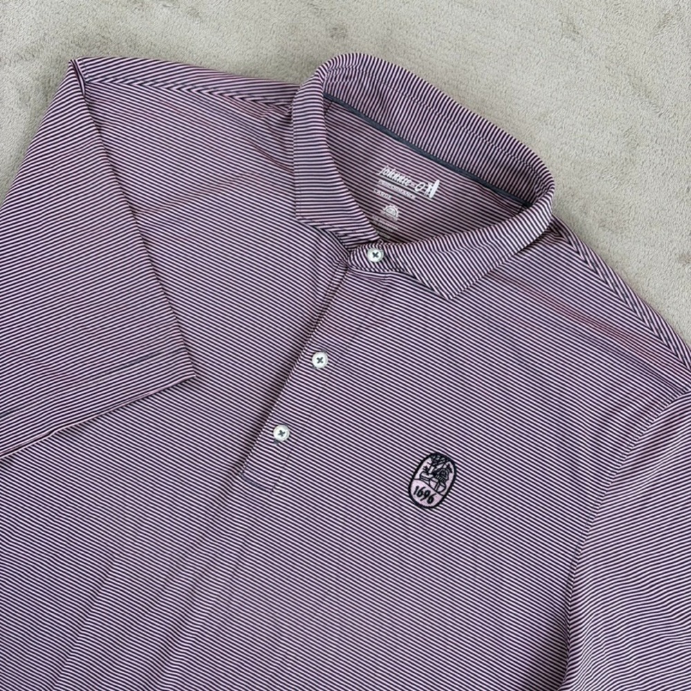 Johnnie O x Jonathan's Landing Golf Club Performance Polo Shirt Navy Pink Large
